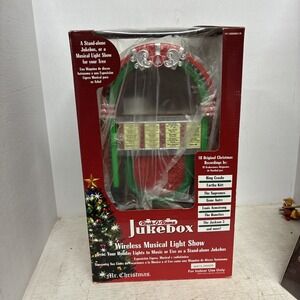 Mr. Christmas ROCK-O-RAMA Retro Jukebox Light-up Music Player, 18 Songs